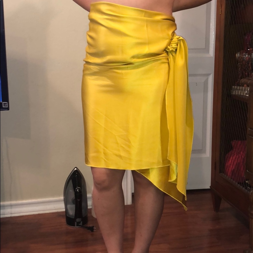 Wrap silk skirt